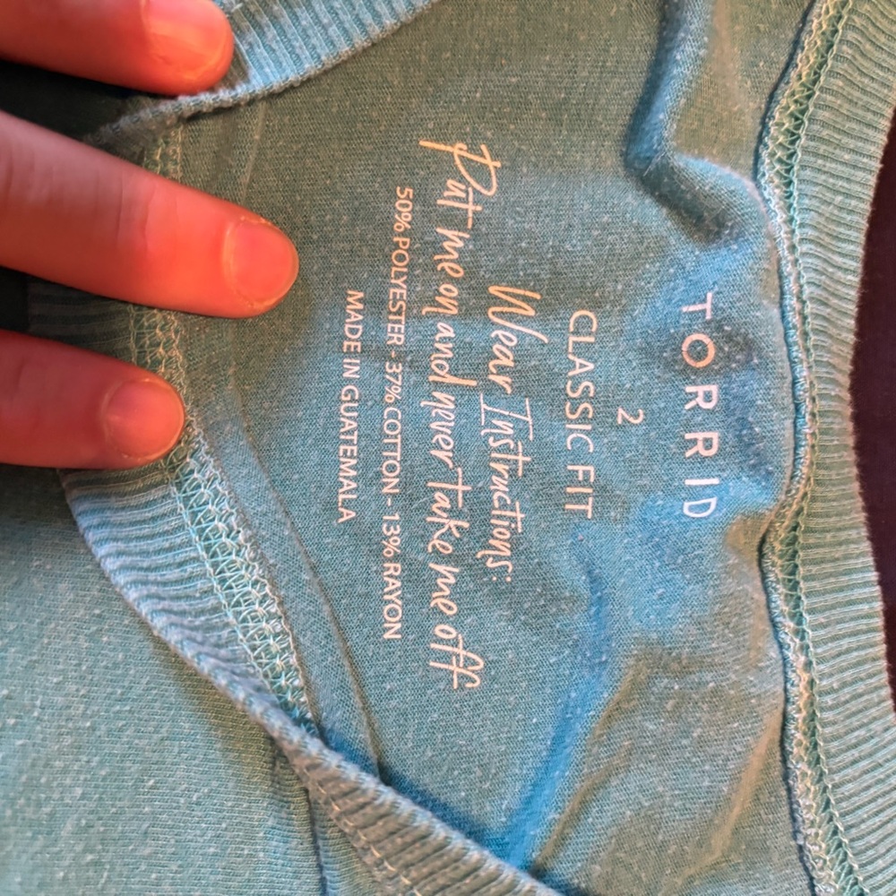 Torrid Teal Classic Fit Top